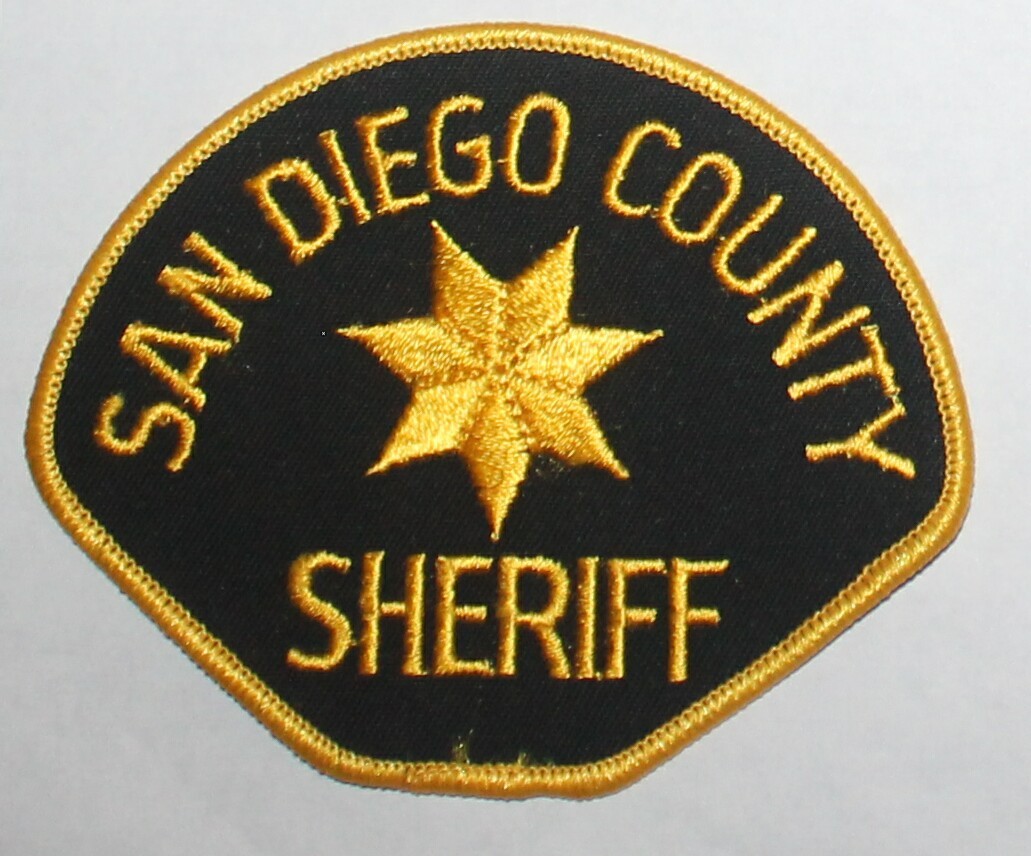 SAN DIEGO COUNTY SHERIFF California CA Co SD SO patch