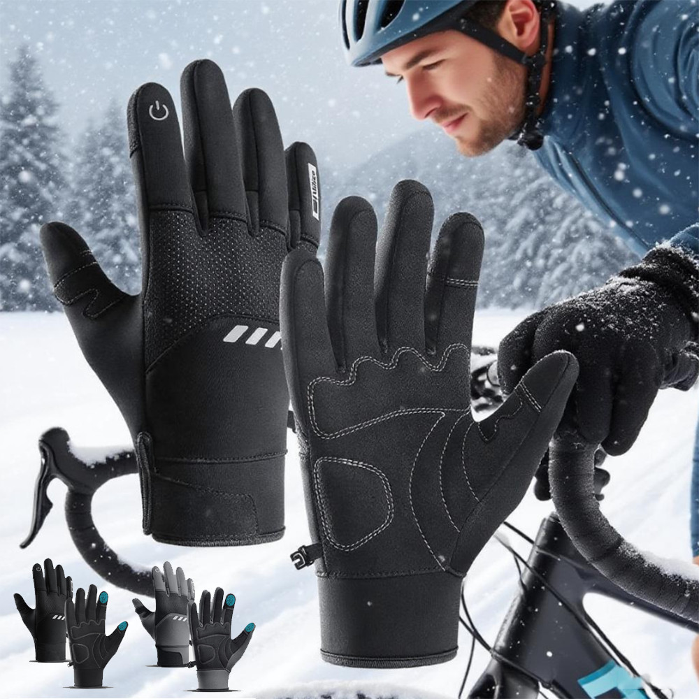 Winter Cycling Gloves Touch Screen Bike Gloves Thermal Warm Full Finger Gloves