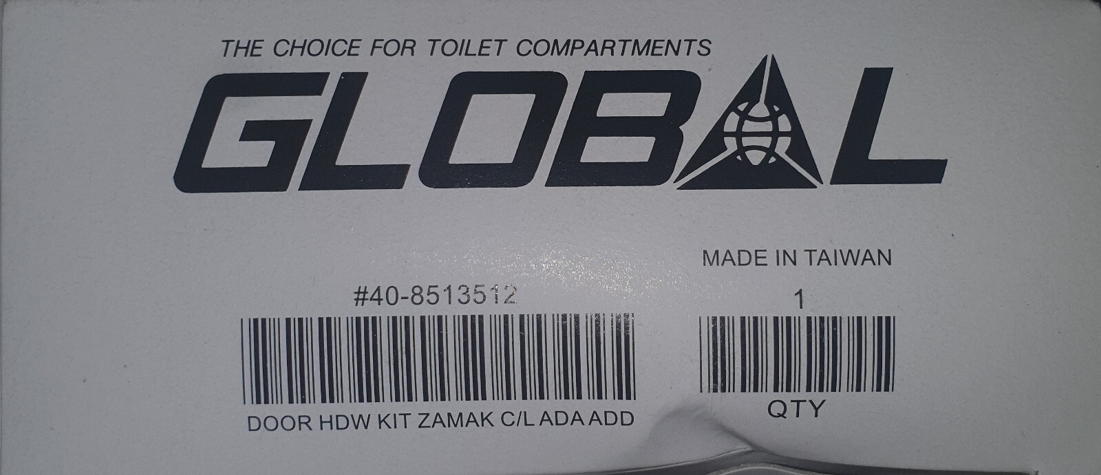Global 40-8513512 ADA Outswing Adder Door Hardware Kit 2"