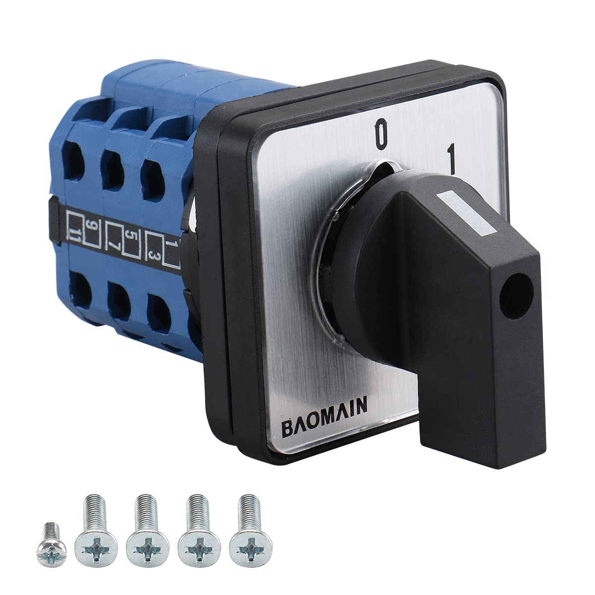 Baomain Rotary Cam Changeover Switch 20A 12 Terminals 4 Positions LW28-20