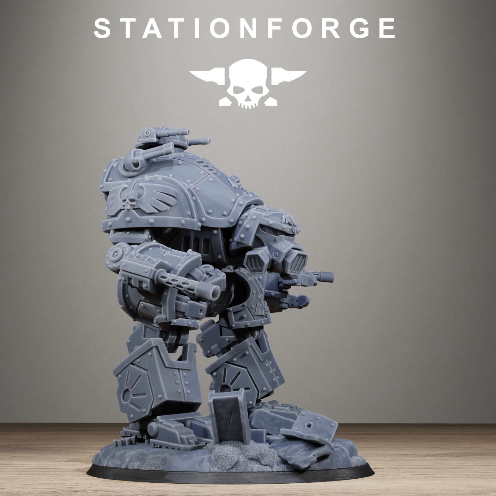 32mm Grimguard MechGuard Station Forge High Quality Miniature (100mm Base)