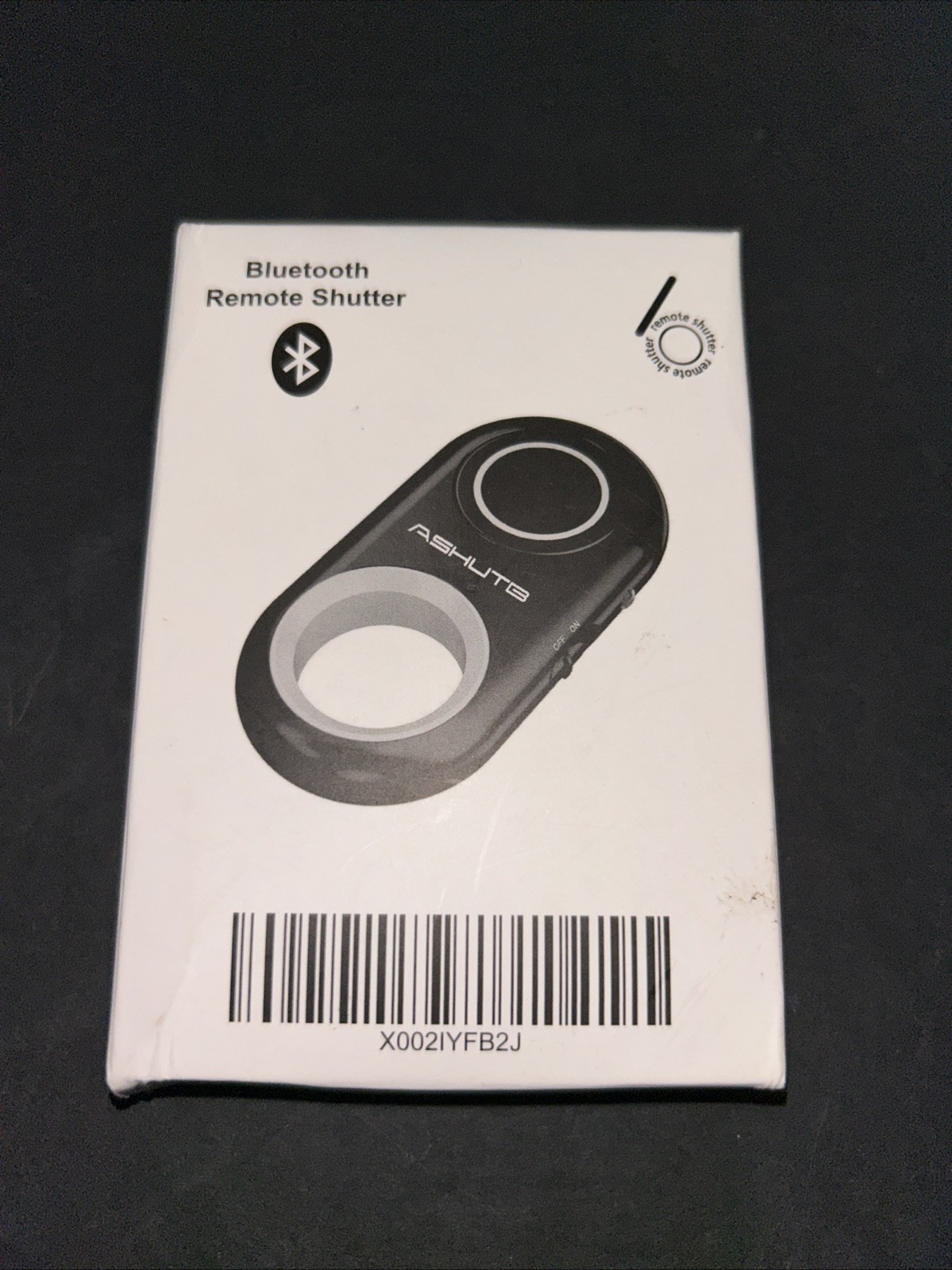 Remote Shutter Wireless Control Round Black  Smartphone iPhone Android Cleanable