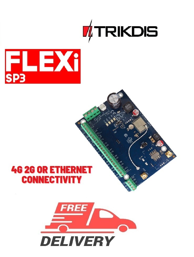 Security control panel FLEXi SP3 WiFi and 4G 2G or Ethernet connectivity TRIKDIS