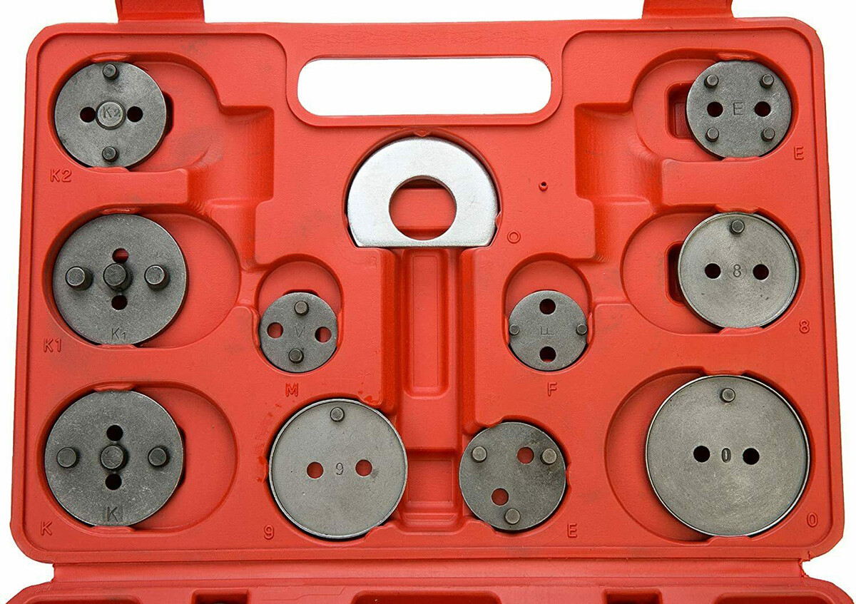 Pro Disc Brake Caliper Compressor Rewind Wind Back Tool Set Piston Pad Kit x22