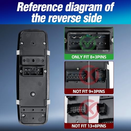 Window Switch, Left Door Master Power Window Switch Fit for 2011-2019 Dodge