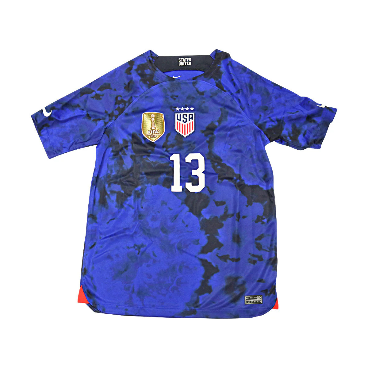 Alex Morgan Youth Nike Blue USA Soccer Jersey w 2019 FIFA World Cup Patch