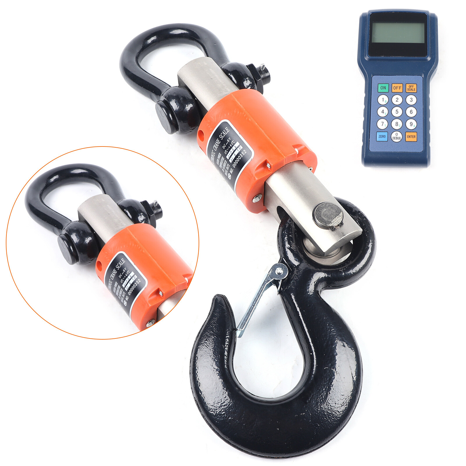 Wireless LCD Digital Electronic Hanging Crane Scale Remote Control 10,000KG Max