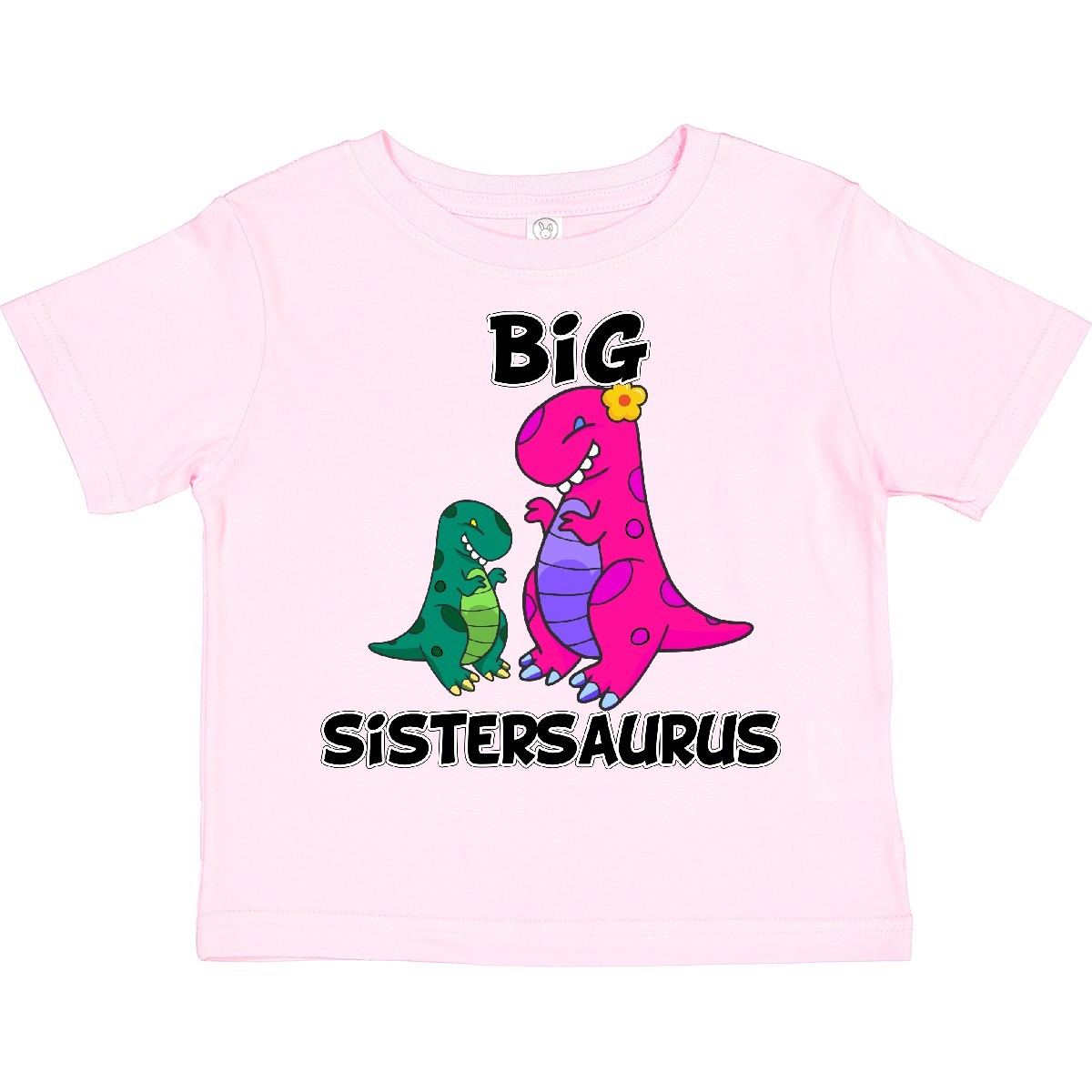 Inktastic Big Sistersaurus Toddler T-Shirt Dinosaur Sister Pink Child Kid