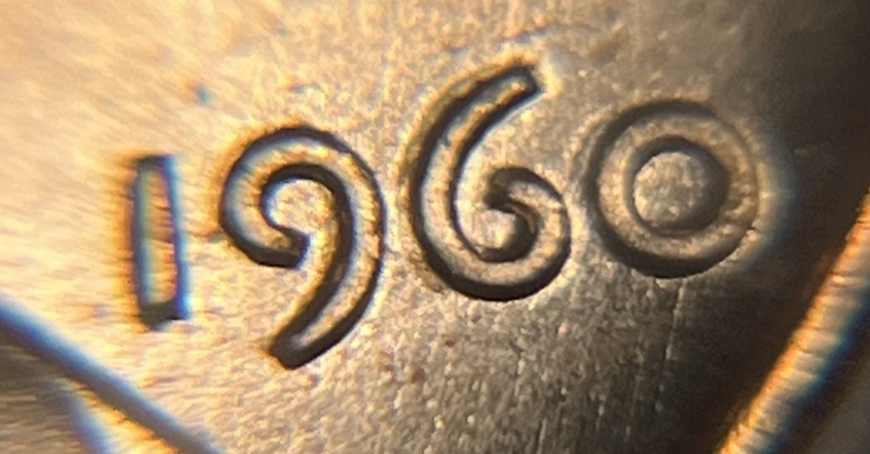 1960 Lincoln Penny Errors DDO Doubling In Date Errors Uncirculated