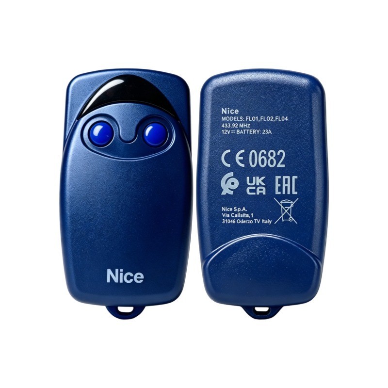 NICE FLO2 Remote Control Fob with Dip Switches - New And Original 433.92 MHz