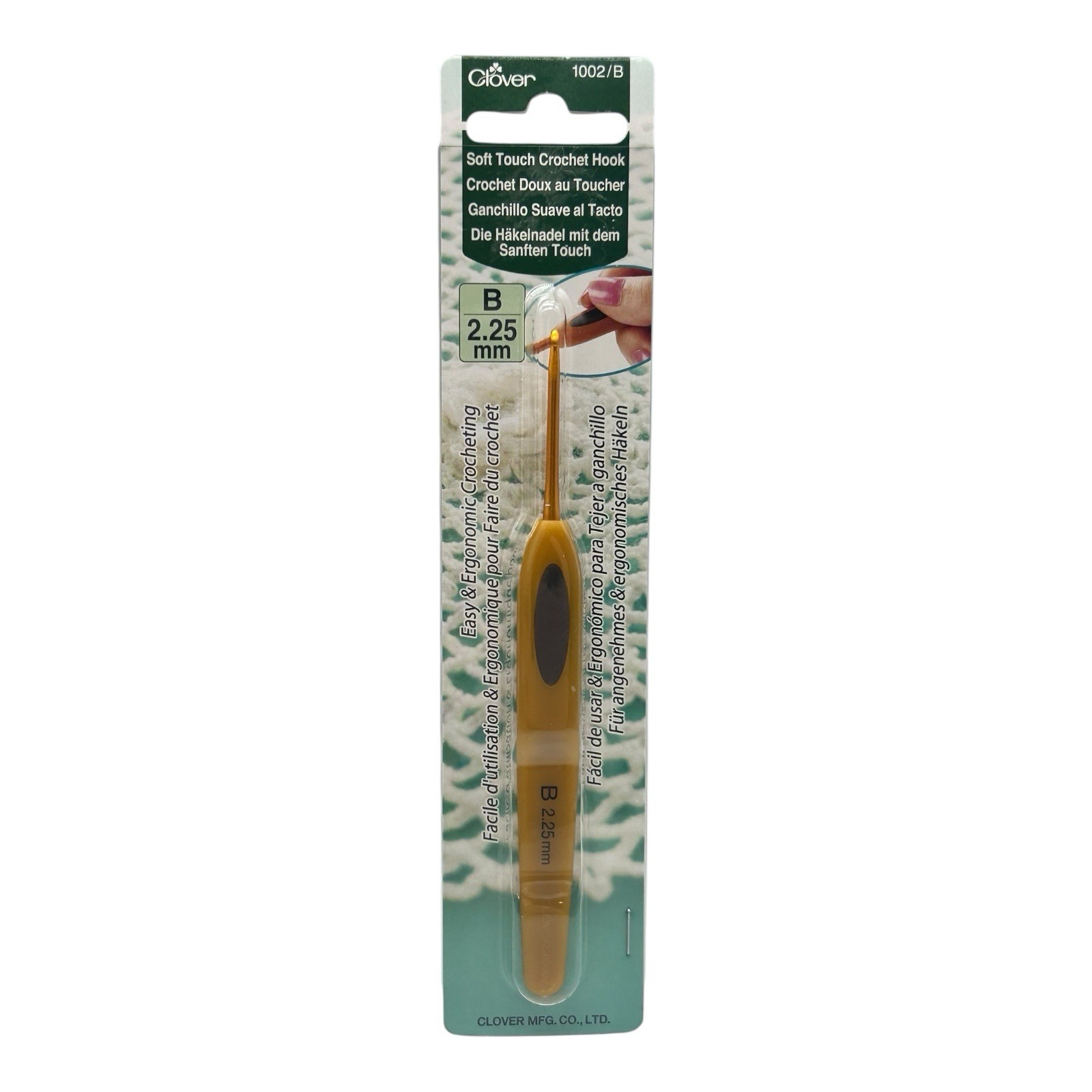 Clover Soft Touch Ergonomic Crochet Hook B 2.25 mm NEW