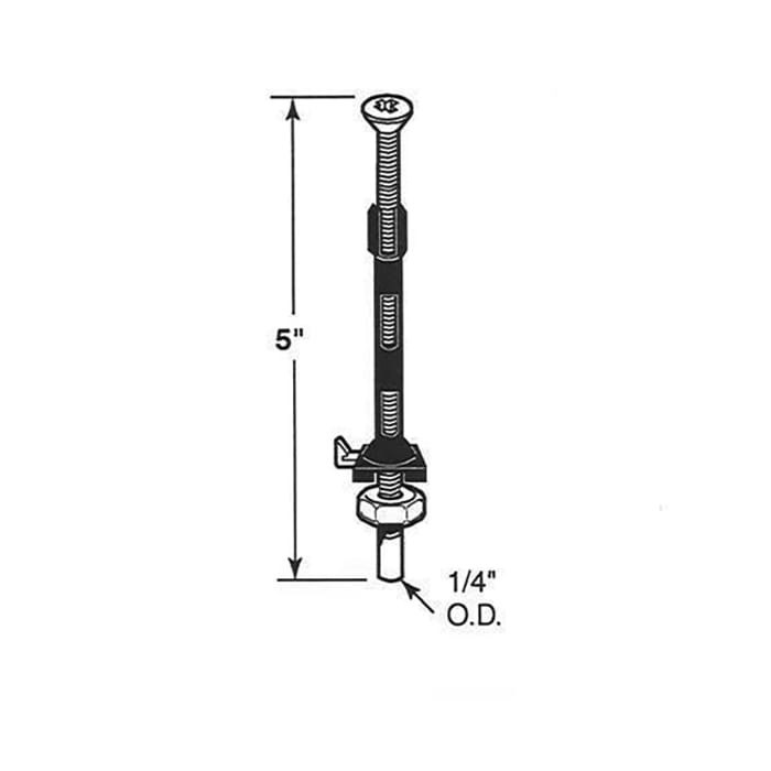 FloatAway Bottom Corner Threaded Pivot Rod 1/4" Steel Pin 5