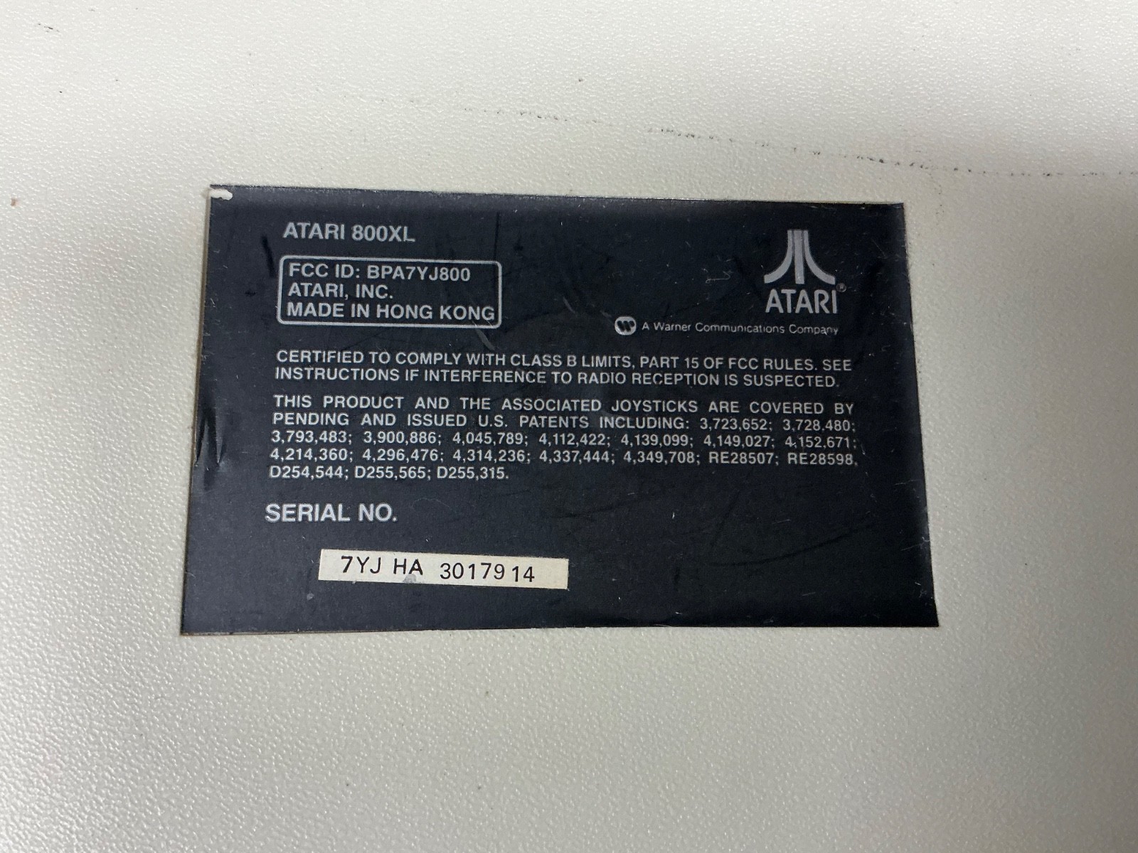 Atari 800XL Vintage Computer Console Game System (untested, needs power supply)