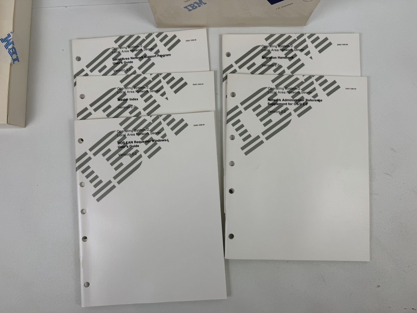 Vtg Rare IBM OS/2 Lan Server Version 2.0 Entry 3.5" Floppy Disks & References