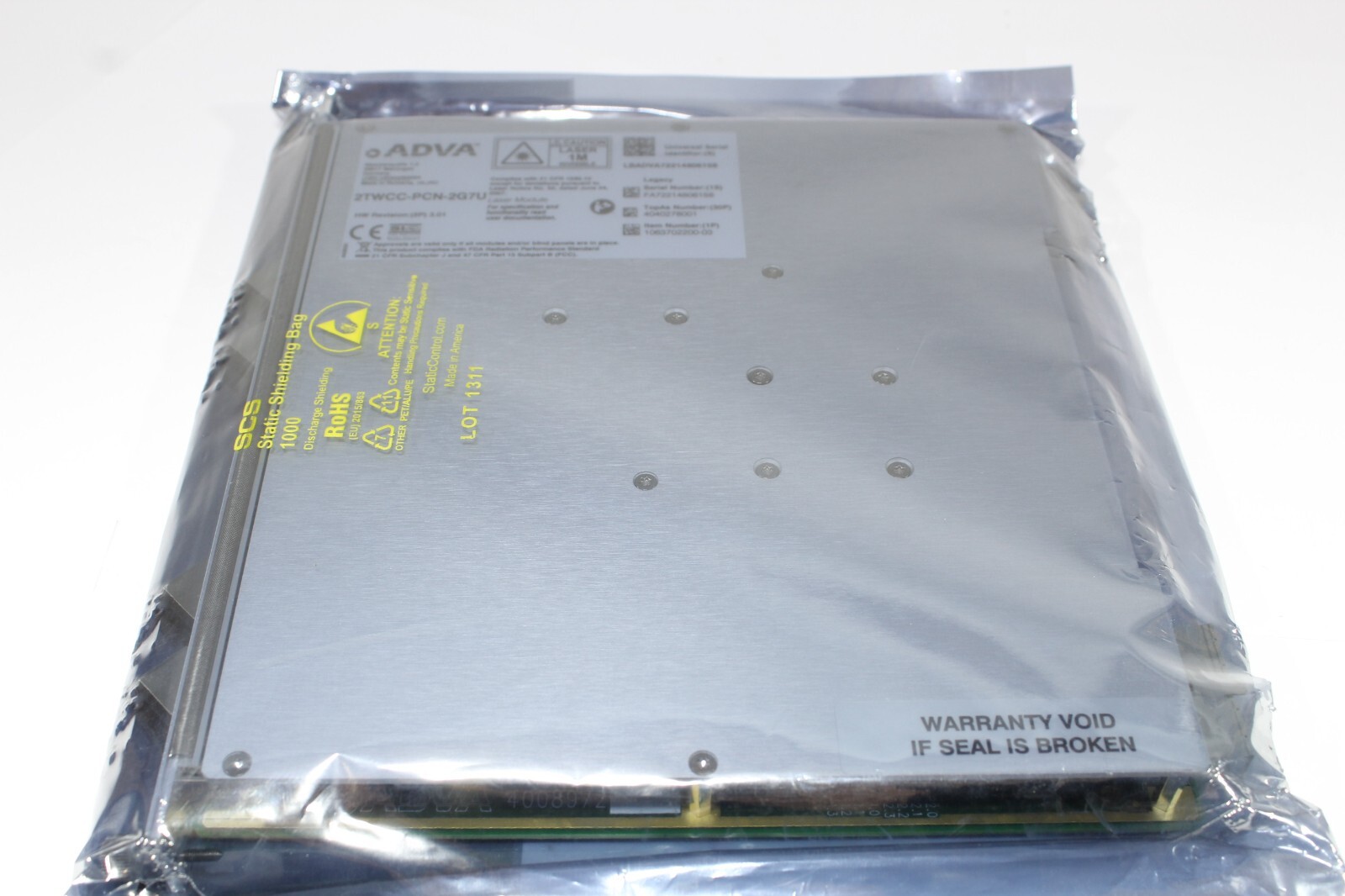  ADVA 2-Port 2.5G Laser Module TDM Type 2TWCC-PCN-2G7U 1063702200-03 