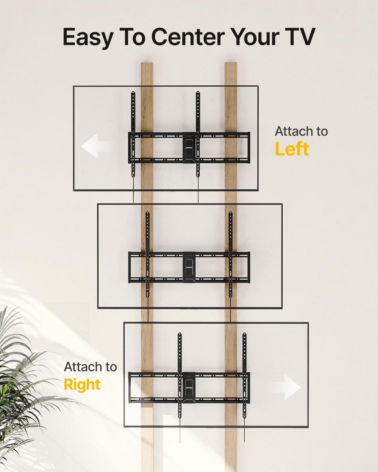 Heavy Duty Fixed TV Wall Mount for 43–100 Inch TVs up to 200 lbs, 1.2" Ultra ...