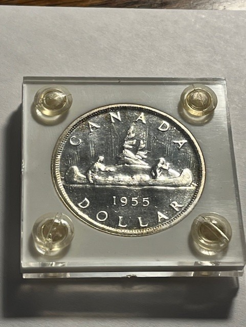 1955 Canada 1 Dollar/Silver/PL/Capital Holder/Unc++ #17711-2