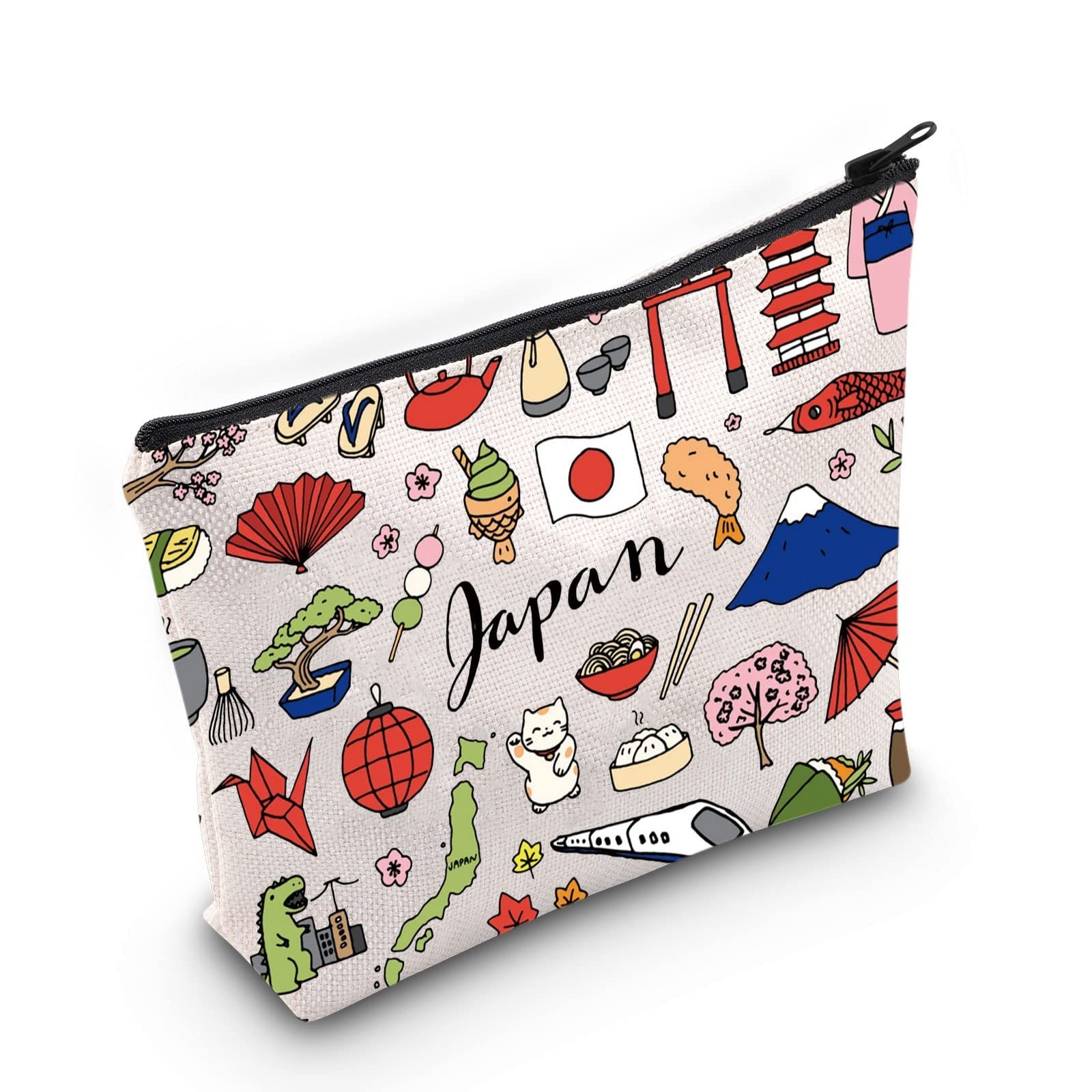LEVLO Japan Travel Pouch - Zipper Pouch Bag for Souvenirs & Gifts, Japanese T...