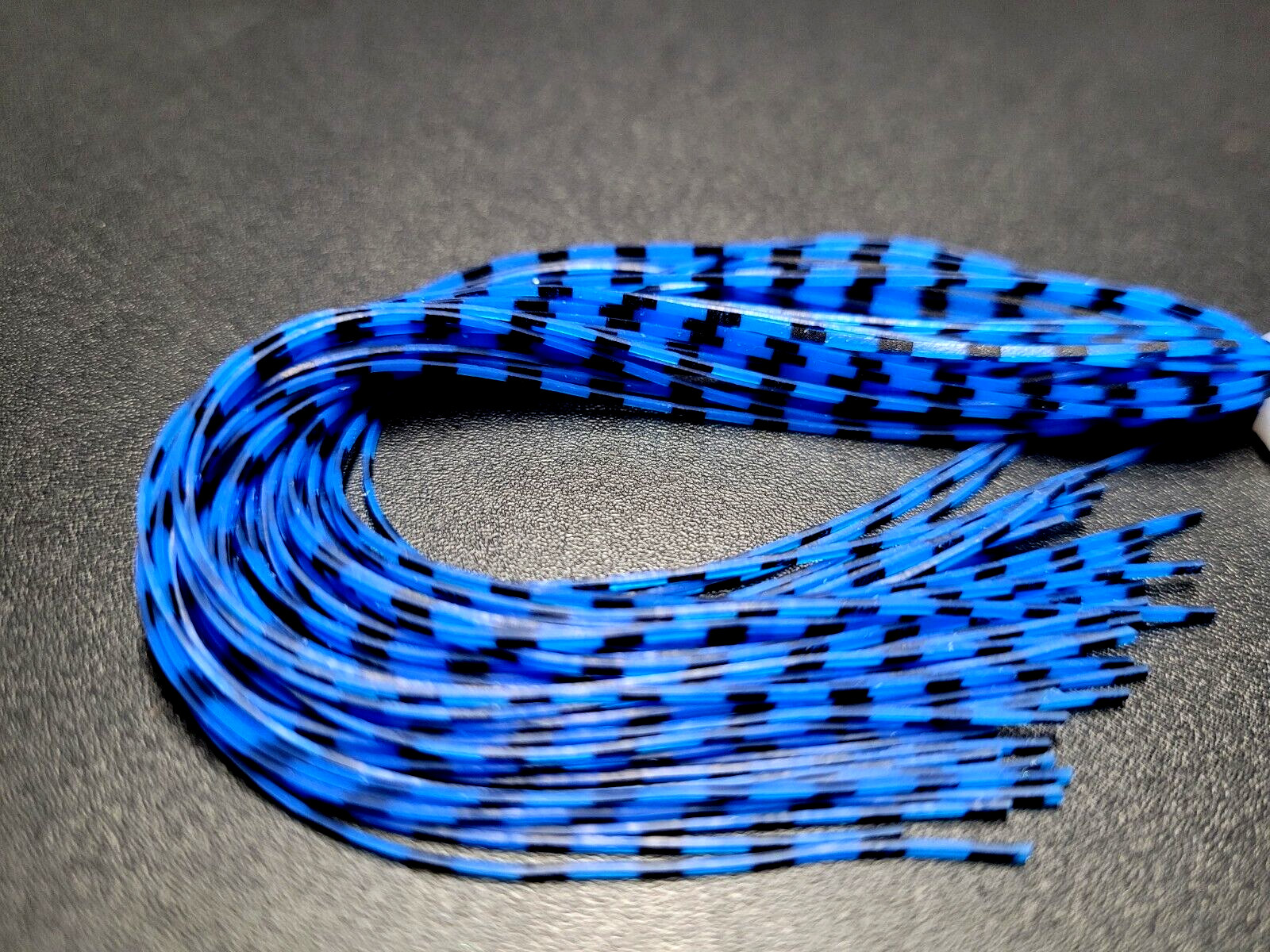 RUBBER SILICONE LEGS - Fly Tying Material - BLUE/ BLACK - 50 Sili Legs - NEW!
