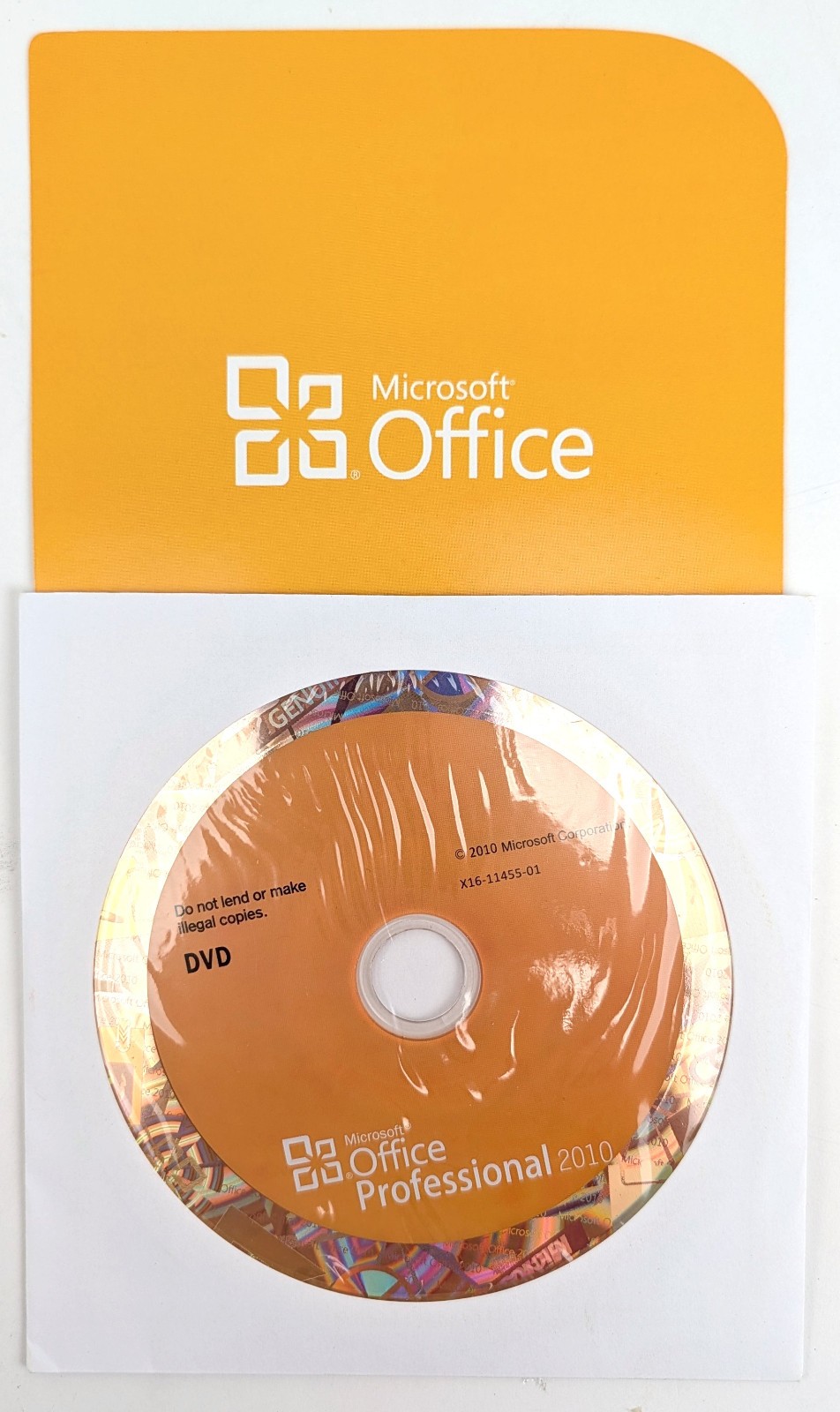 Retail Microsoft Office Professional 2010 Software DVD for Windows & Product Key