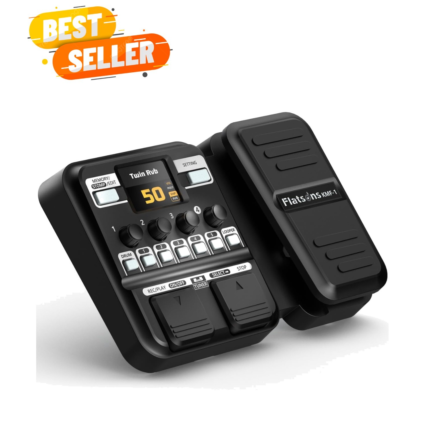 KMF-1 Guitar Pedal, 77 Effects Guitar Multi Effects Pedal with 50 Preset, 42 ...