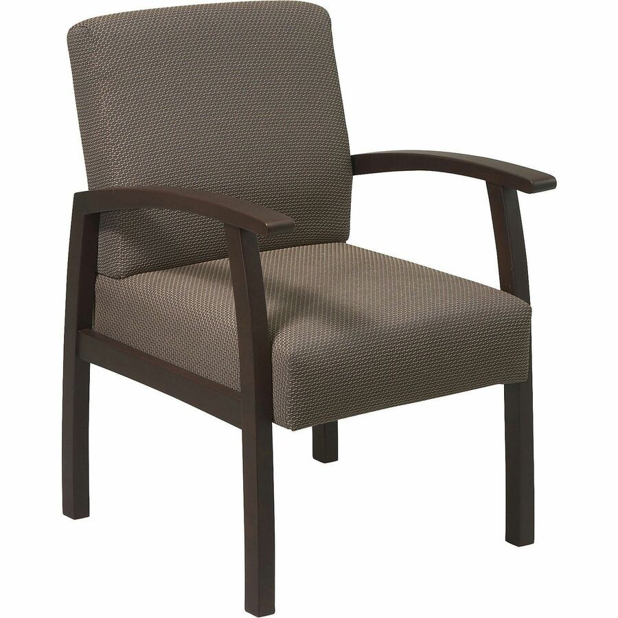 Lorell LLR68554 Deluxe Guest Chair Espresso Frame 24x25x35.5