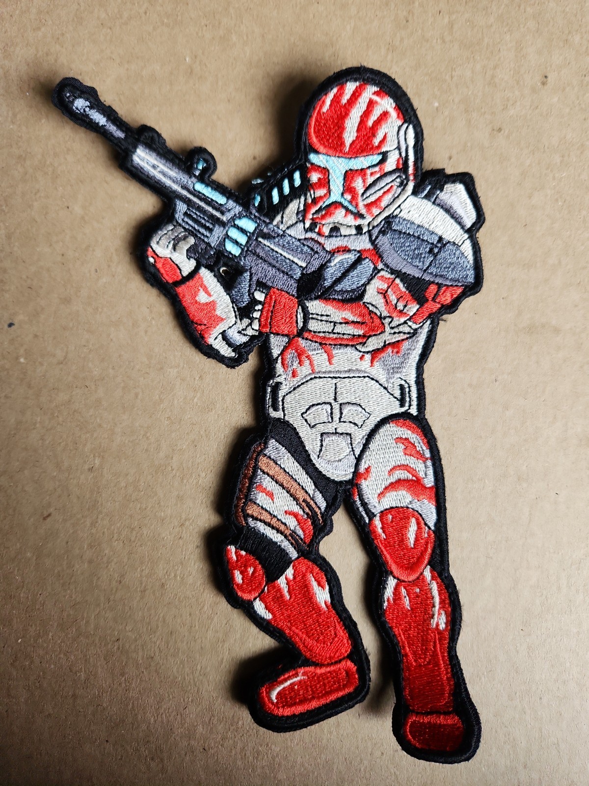 Clone Trooper Star Wars Morale Patch PVC Embroidered Hook & Loop 8"x5.25"