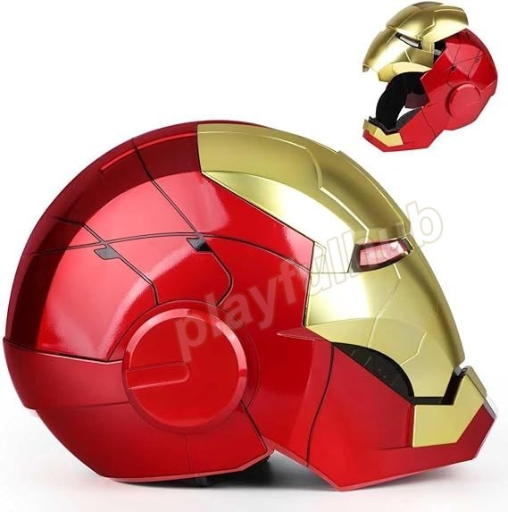Iron Man Matte Gold MK5 Helmet Voice-control Wearable Mask Cosplay Prop 1/1 Toy