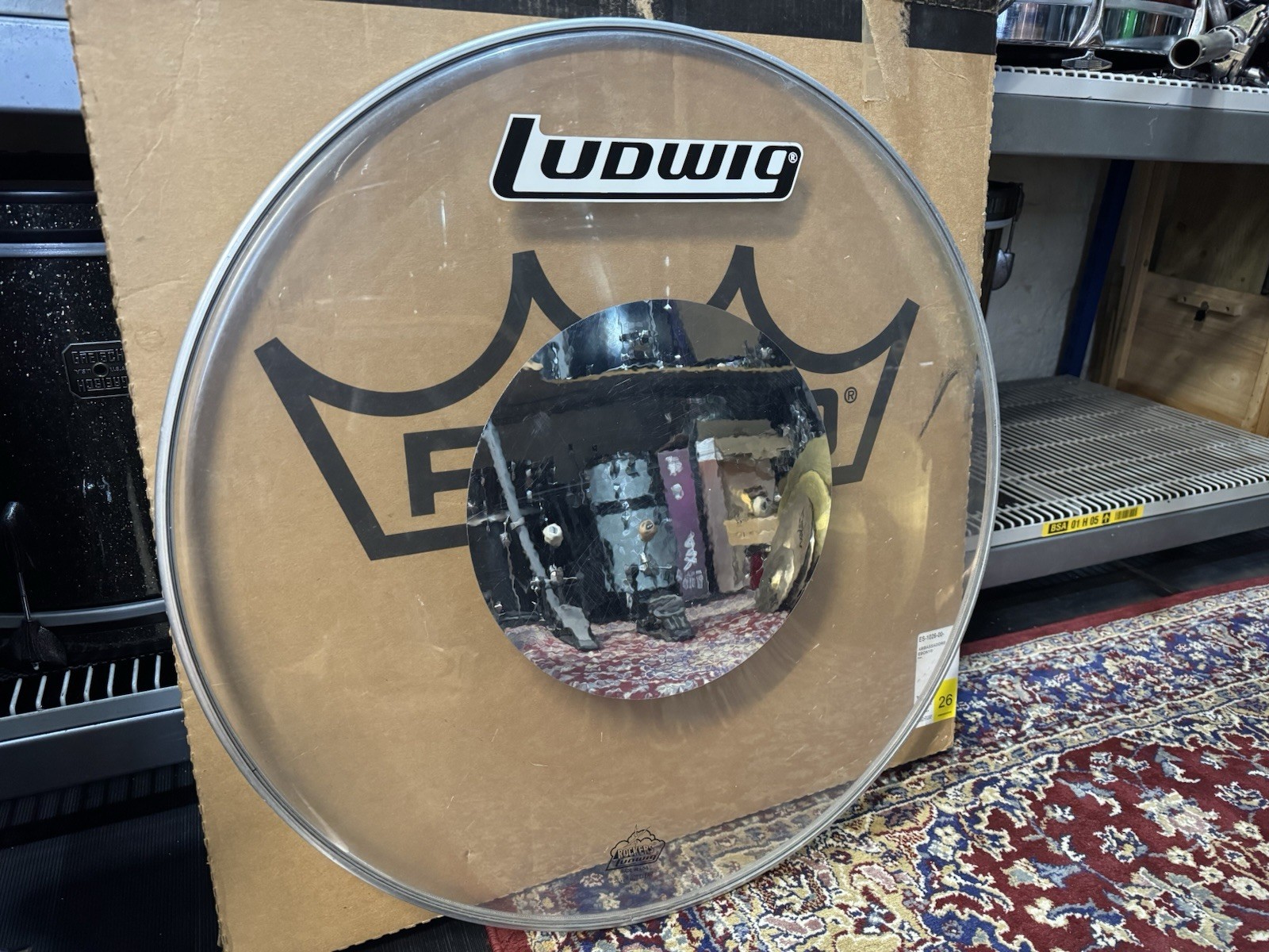 Two Ludwig Original 26” Silver Dot Bass Drum Heads