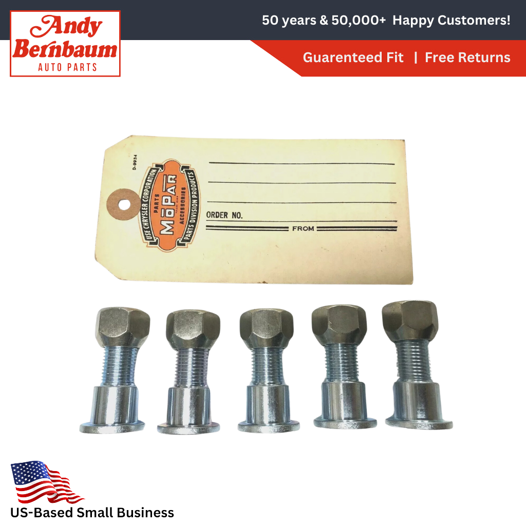 1933-1954 Dodge Custom Left Thread Wheel Studs & Lug Nut Set Of 5 687902 672970
