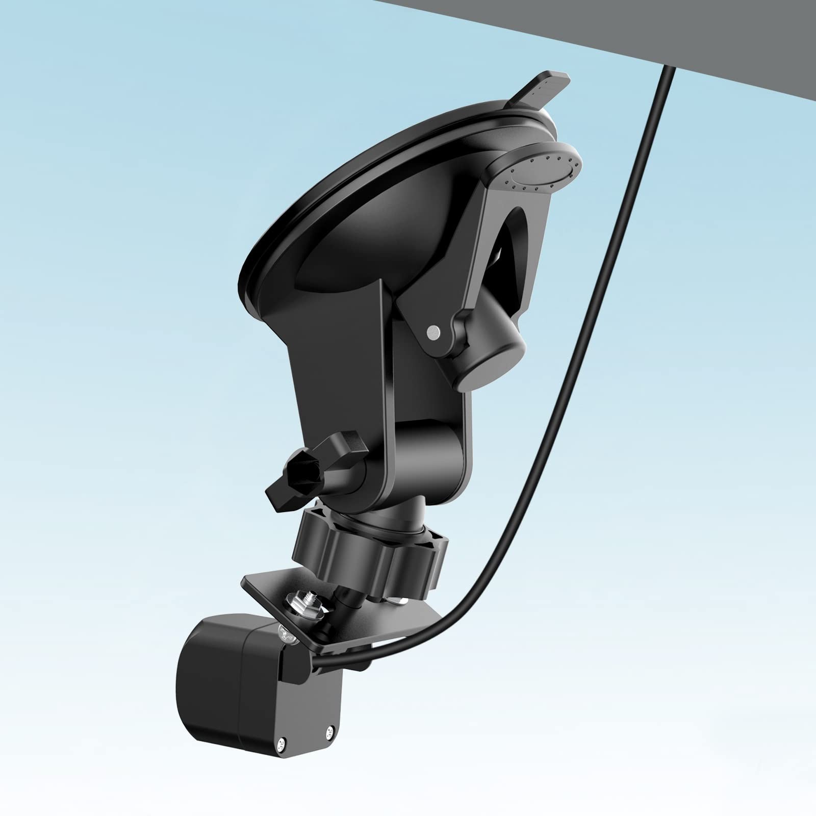 Pixelman Rear Dash Cam Mount, Camera Holder for Car Windshield Black