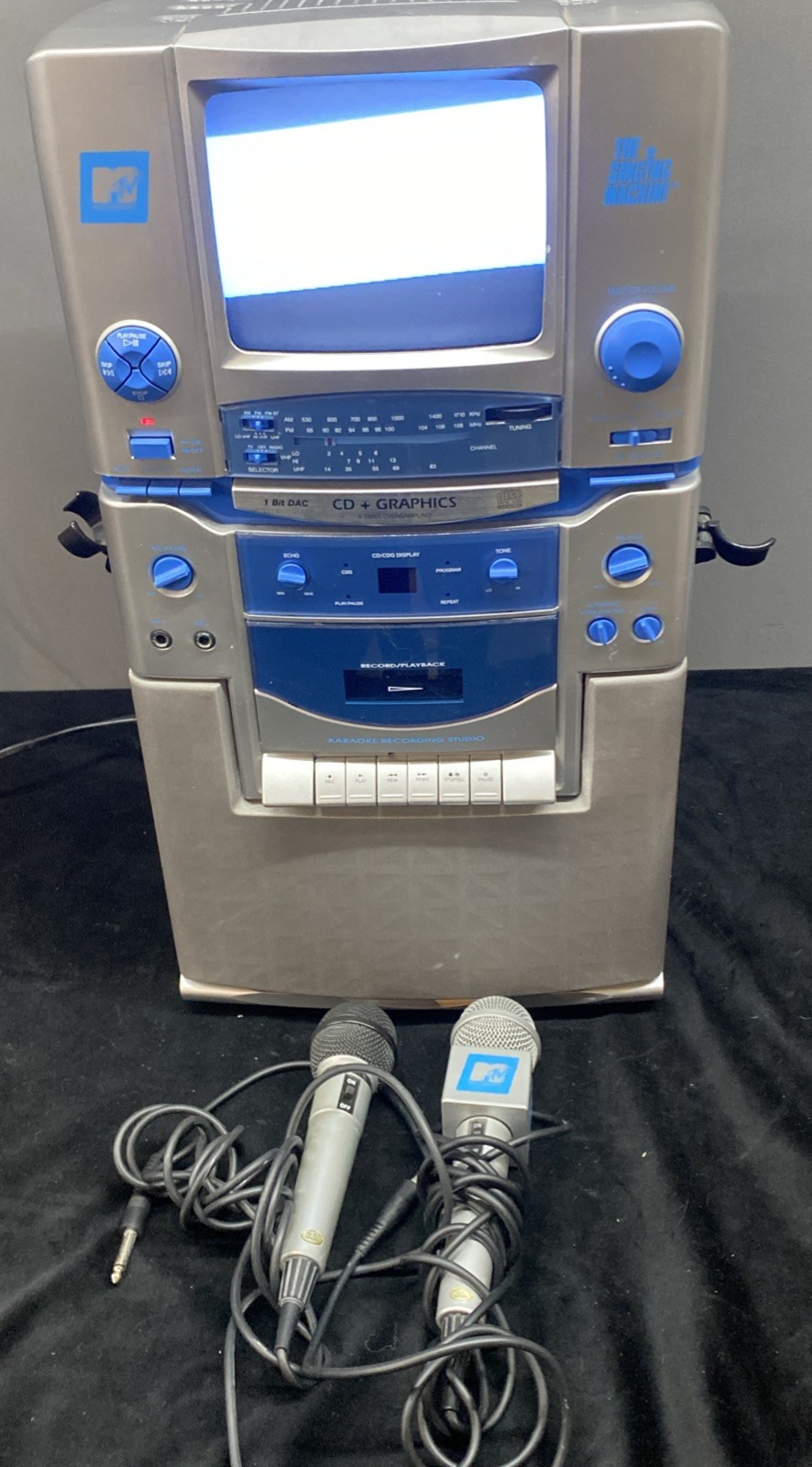 The Singing Machine STVG-700 MTV – CD+G Cassette Karaoke System Works 50% AS IS