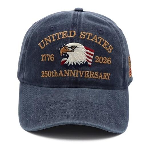 250 Anniversary USA Hat 250th Anniversary USA One Size 250th Eagle Blue