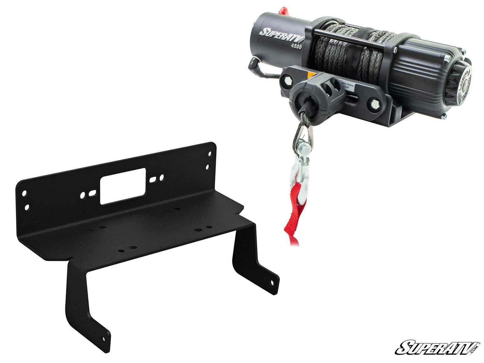 SuperATV 4500 lb. Winch & Mounting Plate for Polaris Ranger Midsize
