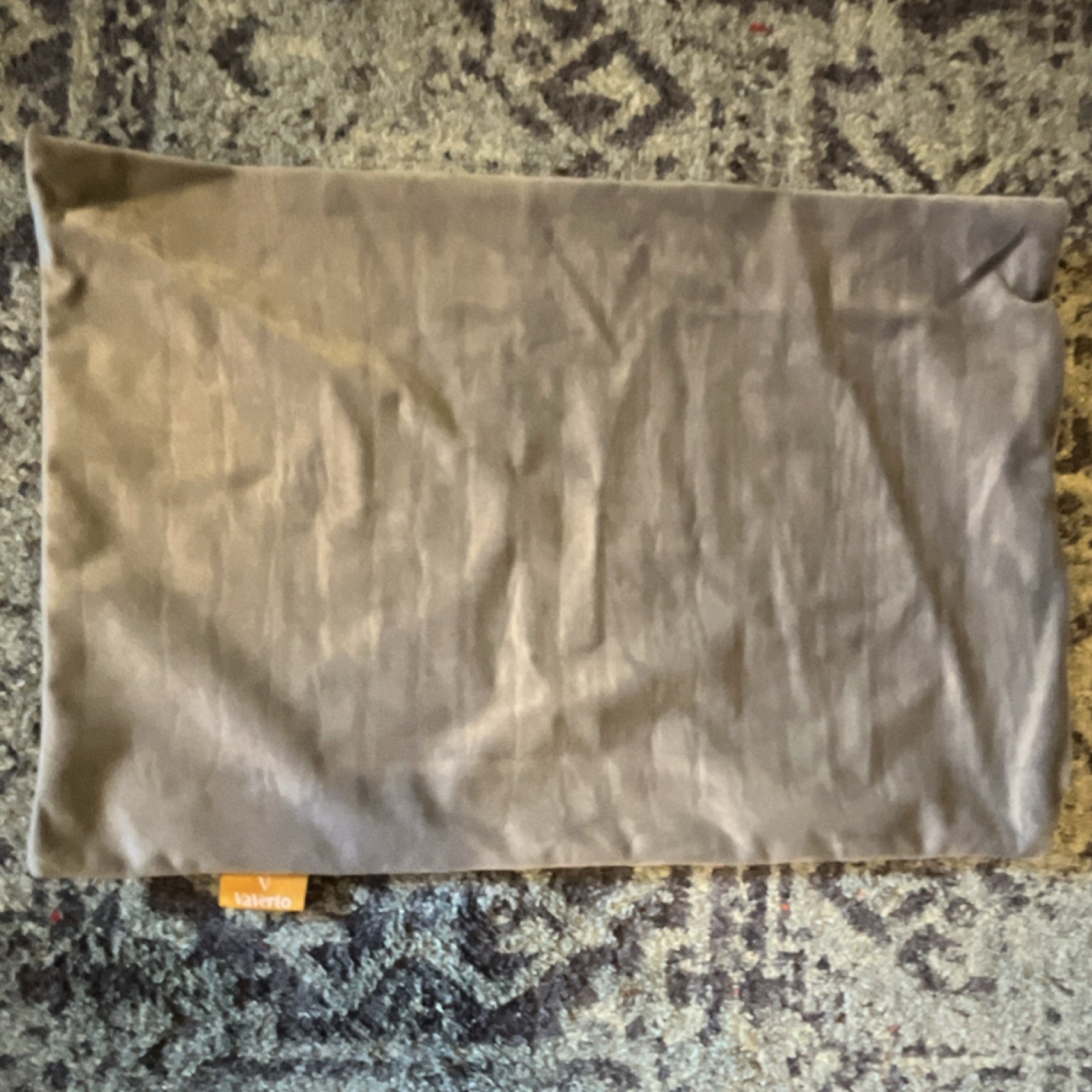 VaVerlo Gray Rectangular Solid Color Pillow Cover with Zip Closure