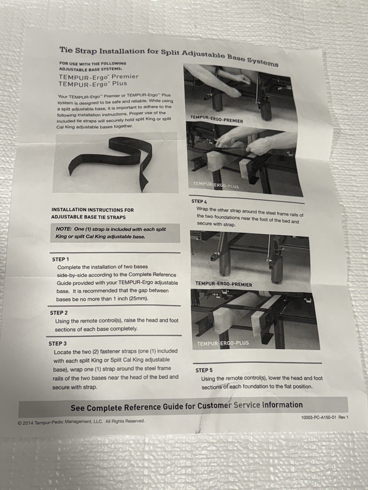 Tempur-Pedic Hook And Loop Frame Tie Strap