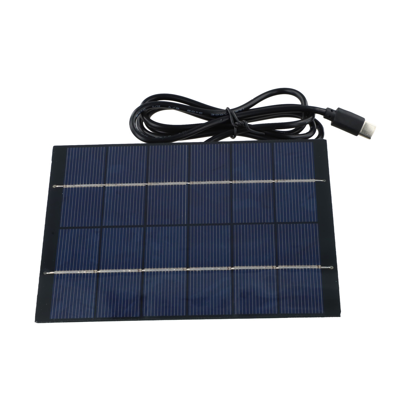 Polycrystalline 2W 6V Solar Panel Charger with For Type C Output and 1M Cable