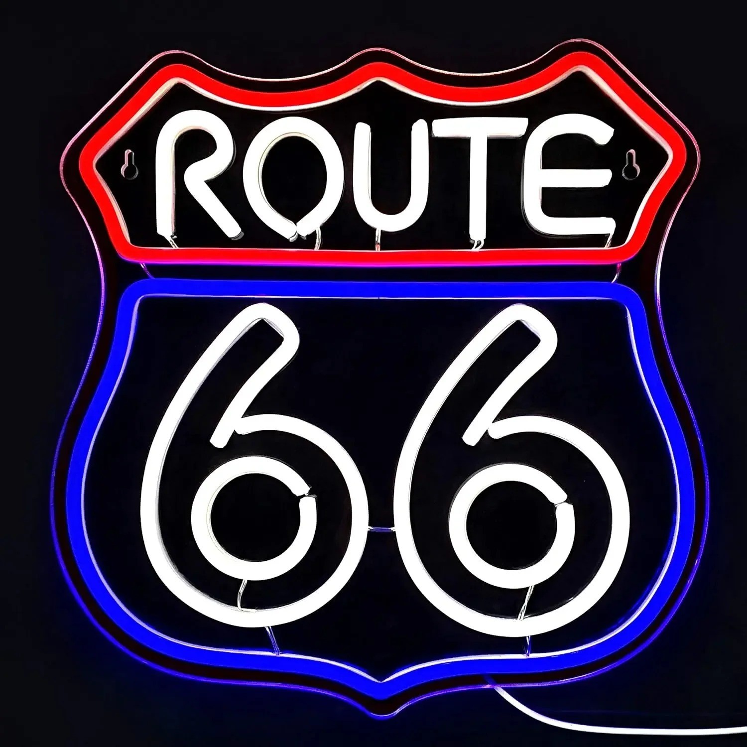 Route 66 Neon Signs LED Light Signs Bedroom Walls Decorated with Blue Neon Games