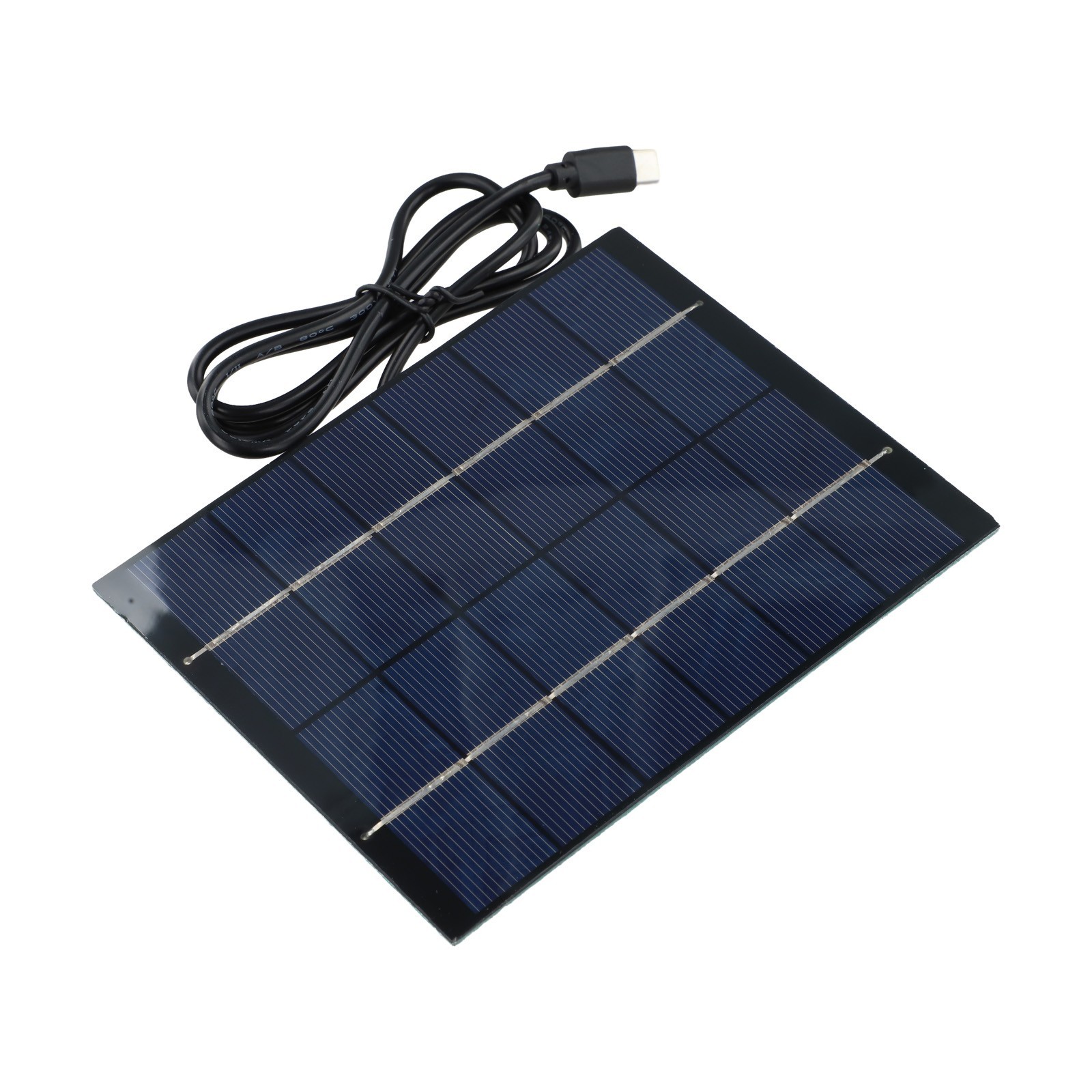 Polycrystalline 2W 6V Solar Panel Charger with For Type C Output and 1M Cable
