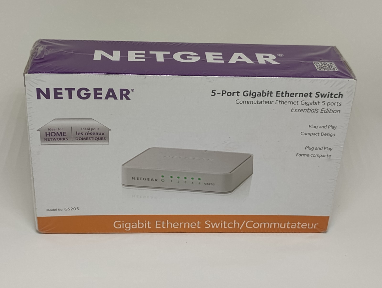 BRAND NEW SEALED NETGEAR Unmanaged 5-Port Gigabit Ethernet Switch GS205