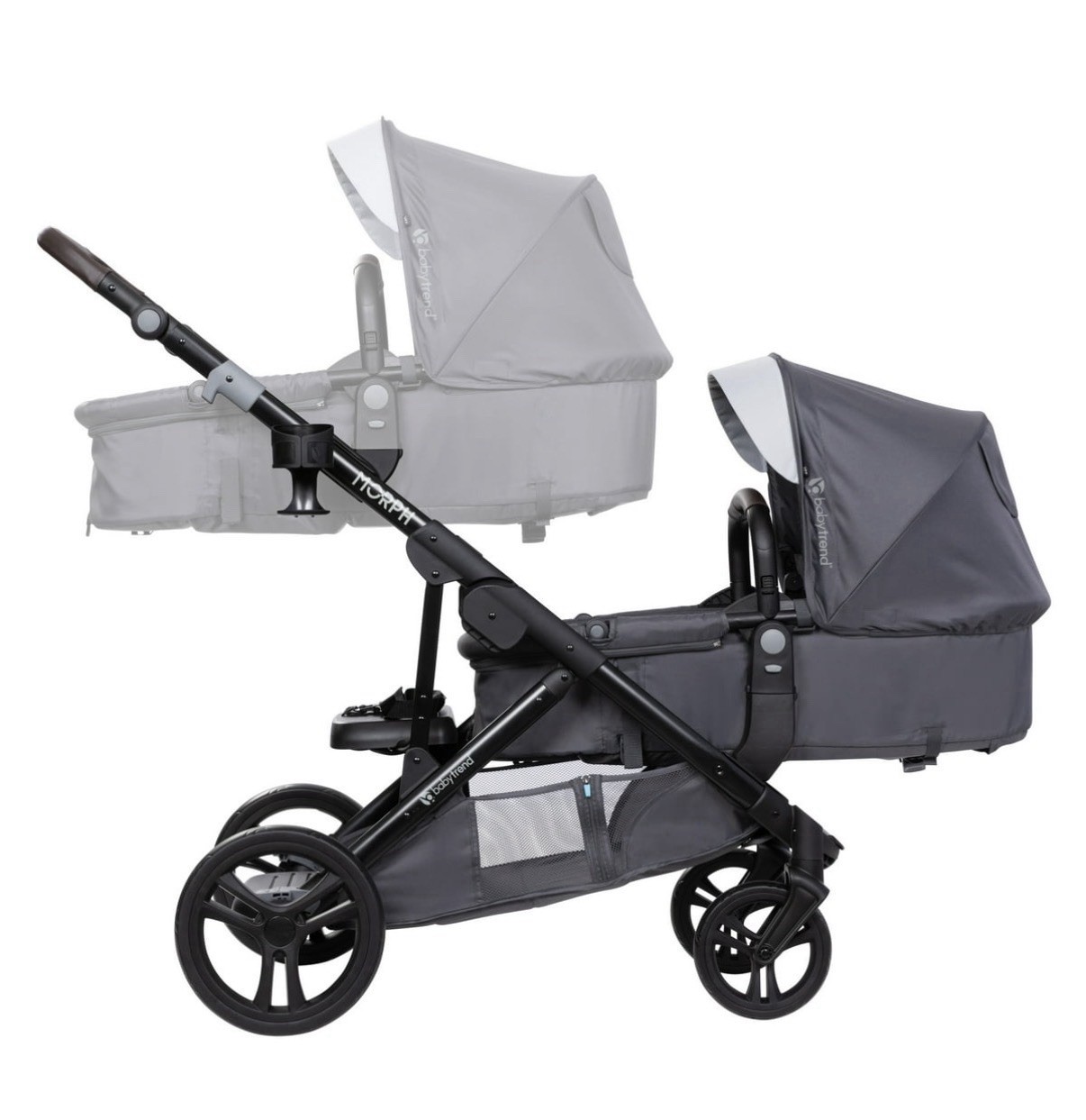 Baby Trend Morph Single to Double Stroller Second Seat Dash Grey BT05F01
