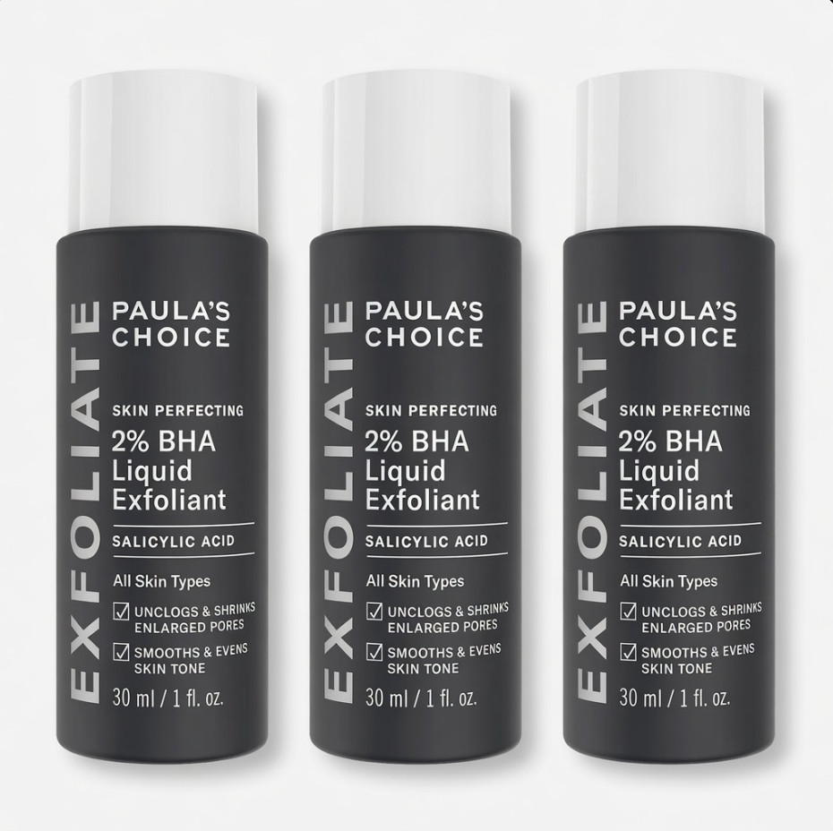 Set of 3 Paula's Choice Skin Perfecting 2% BHA Liquid Exfoliant 30mL/1 Fl. Oz