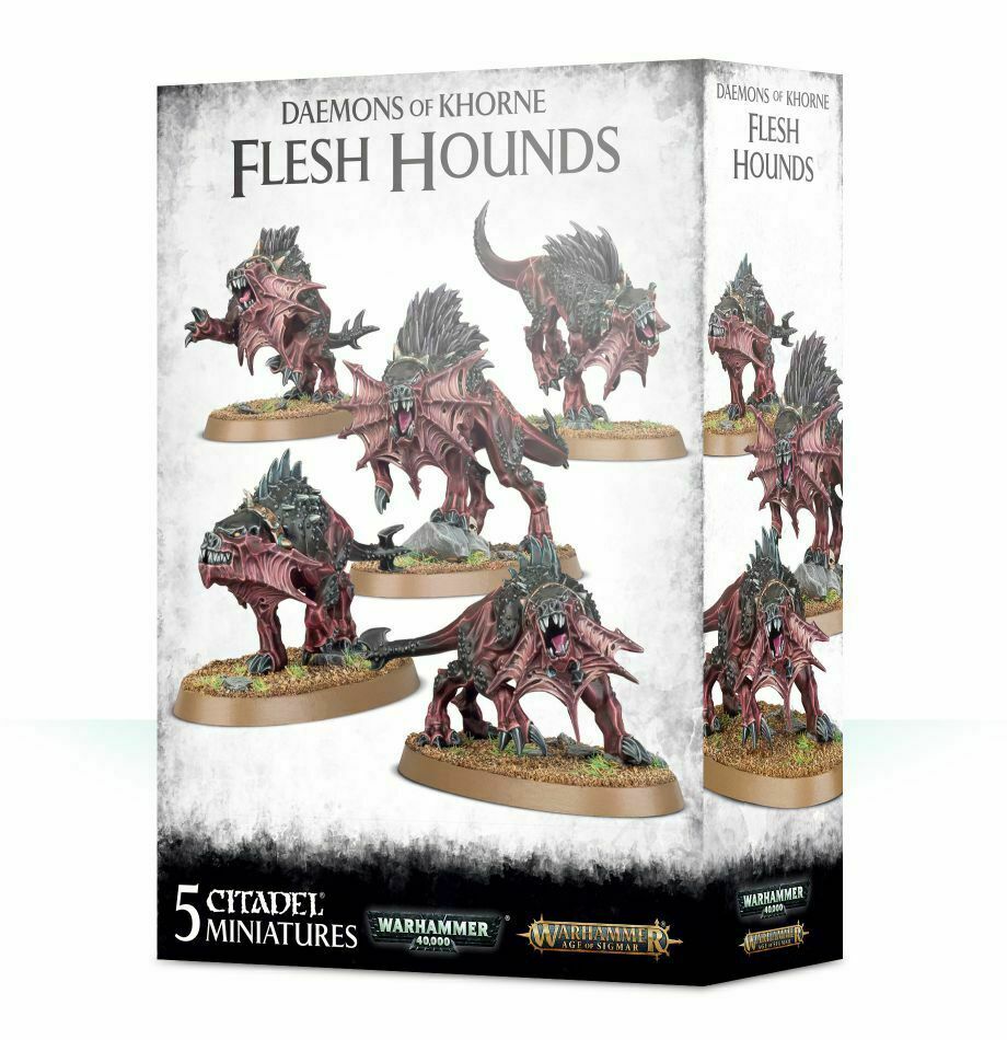 Daemons of Khorne Flesh Hounds - Warhammer Age of Sigmar / 40k - New! 97-63