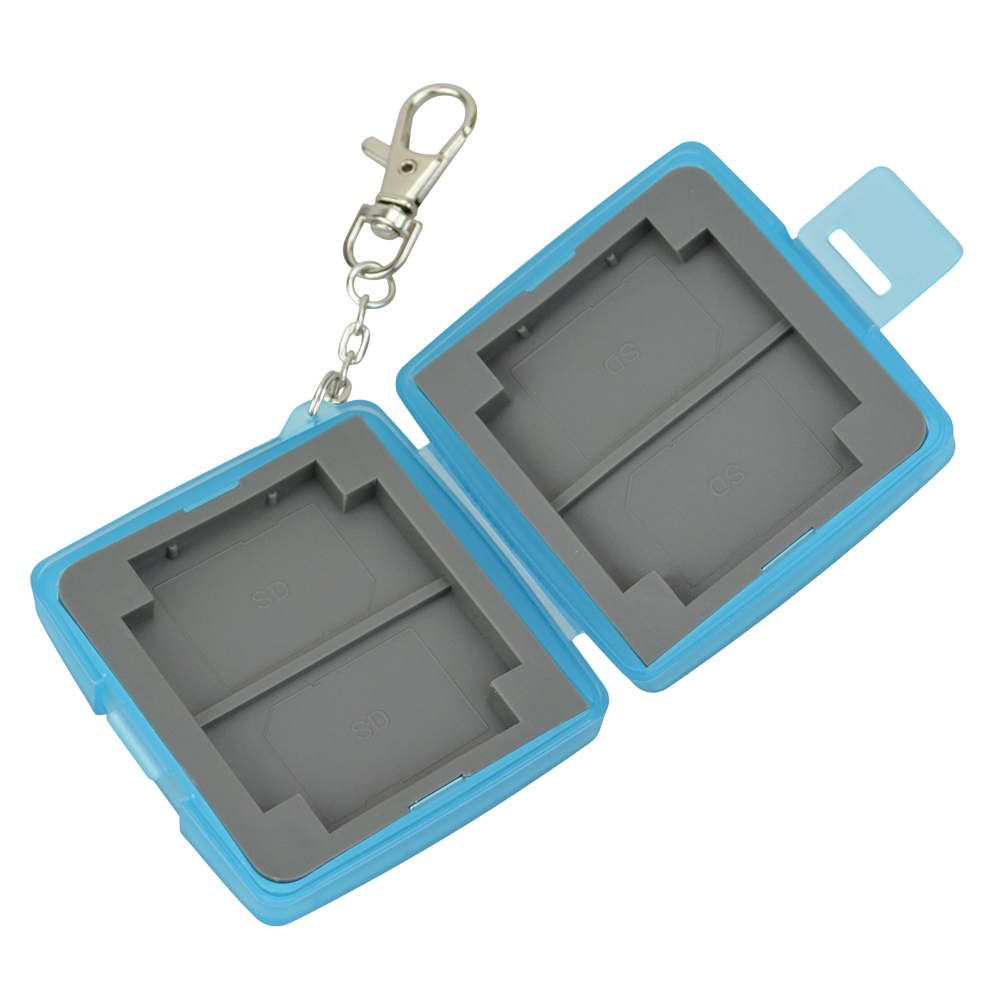 JJC MC-6B Memory Card Hard Case for 4 SD + 2 CF Cards Secure with lock & Ring