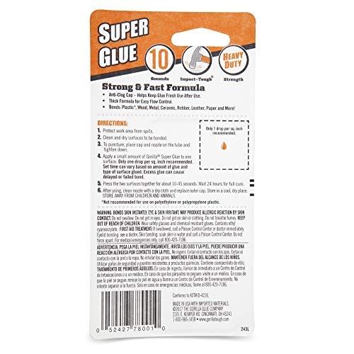 Gorilla Super Glue, Clear 20 Gram (Pack of Pack 1, Original Version