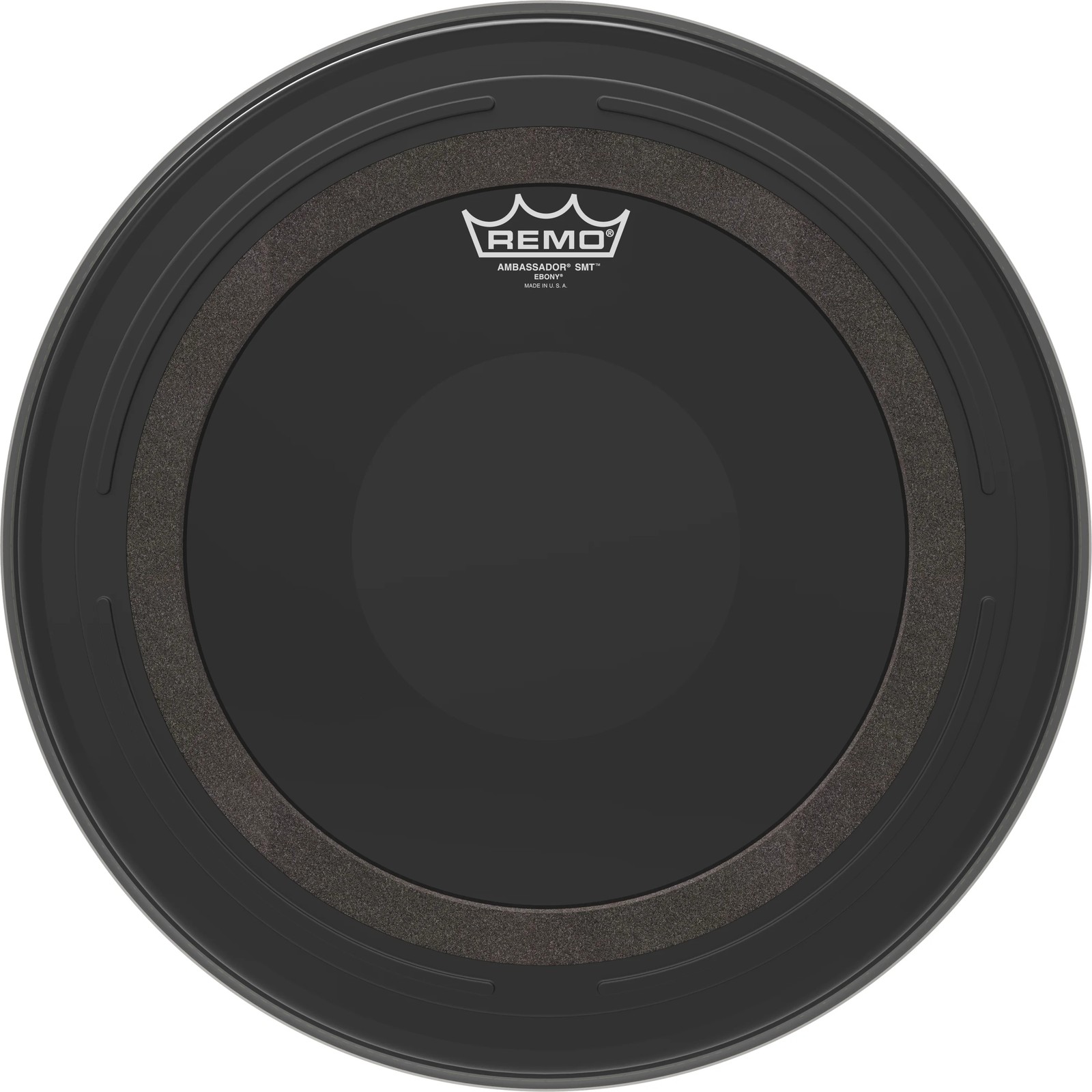 Remo 22" Ebony Ambassador SMT