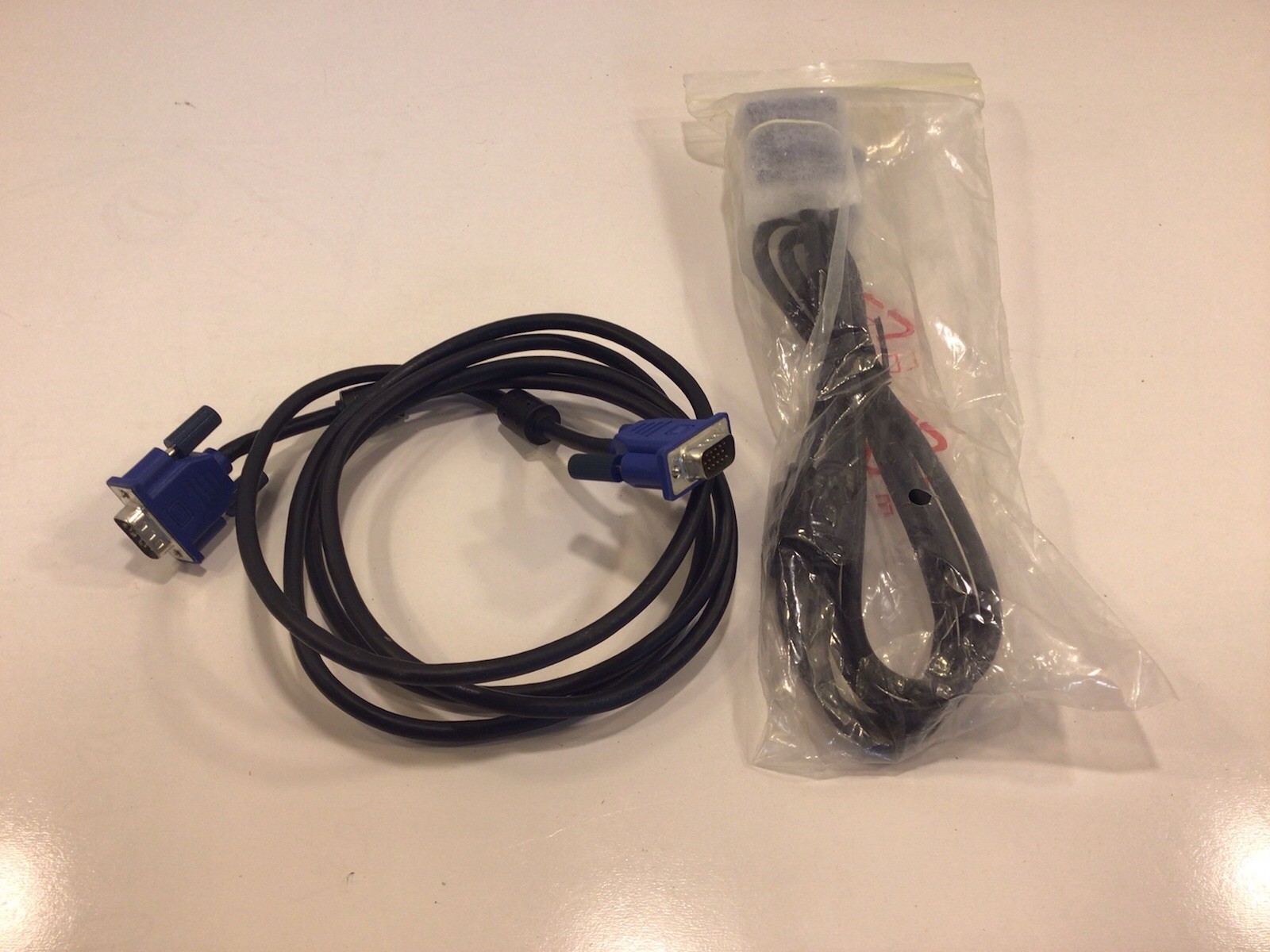 Lot of 2,  Six foot VGA cables one new and one used