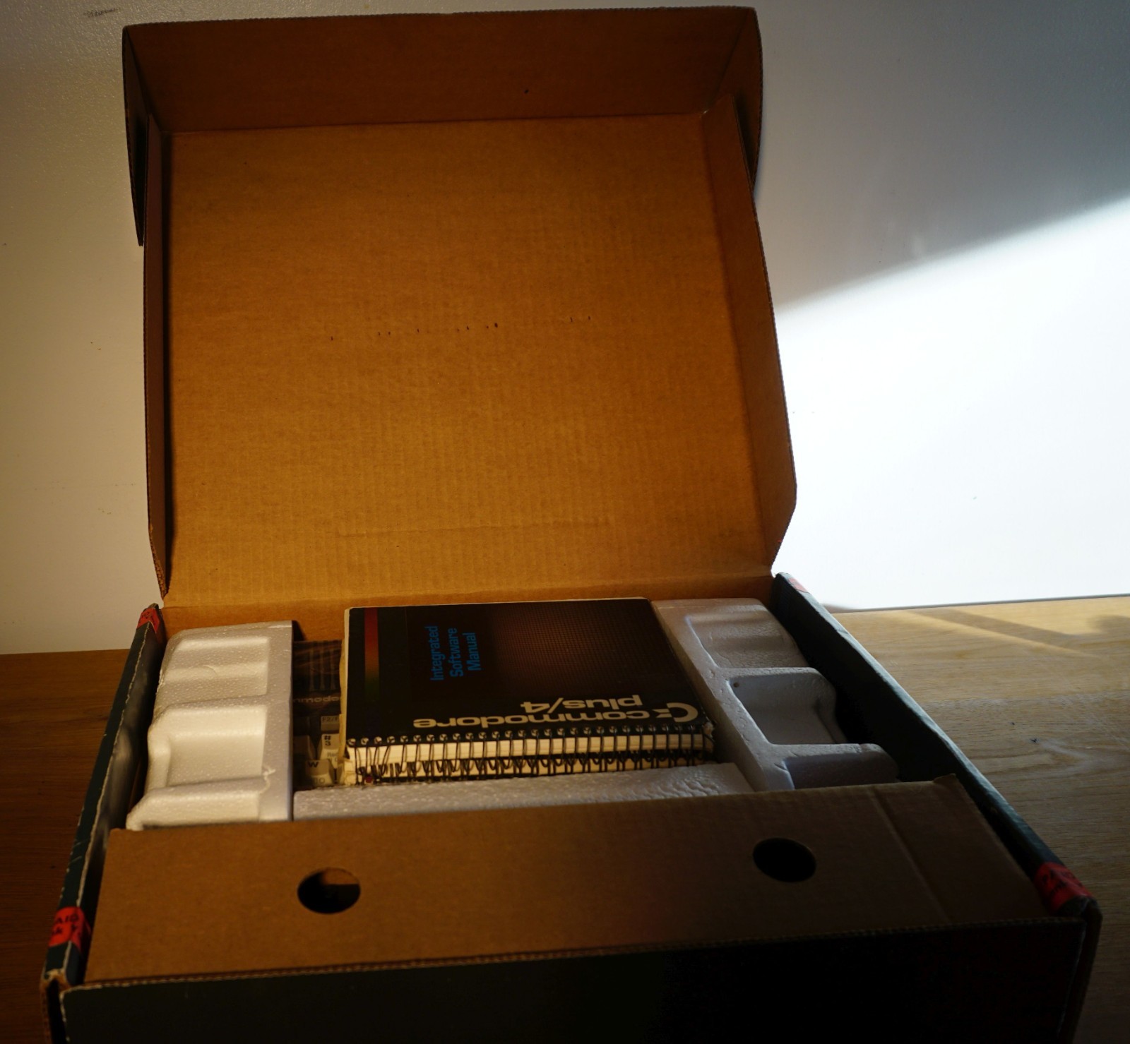 Vintage Commodore Plus/4 Computer With Box & Accessories Manuals Power Test Only