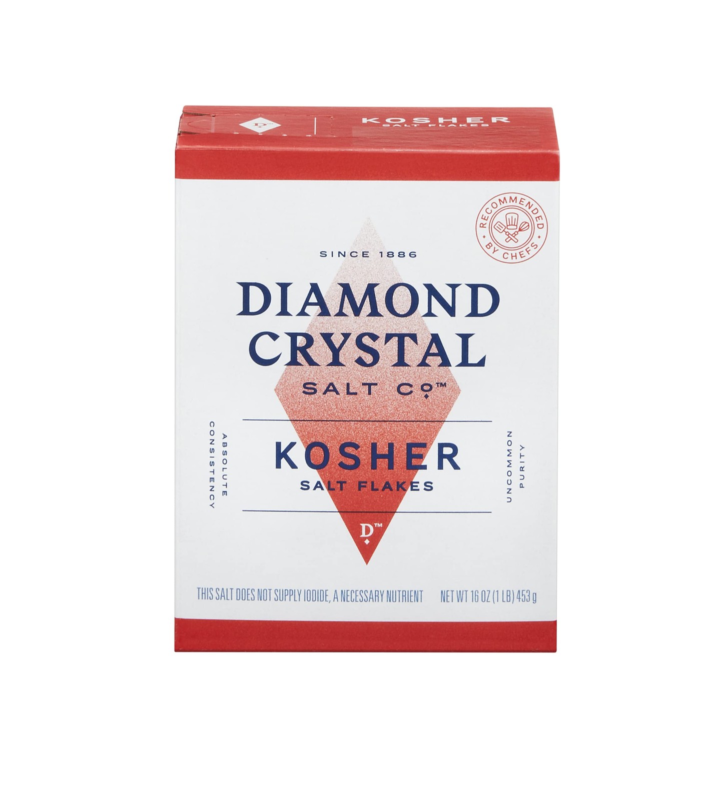 Diamond Crystal Kosher Salt Flakes – Full Flavor, No 16 Ounce (Pack of 1)