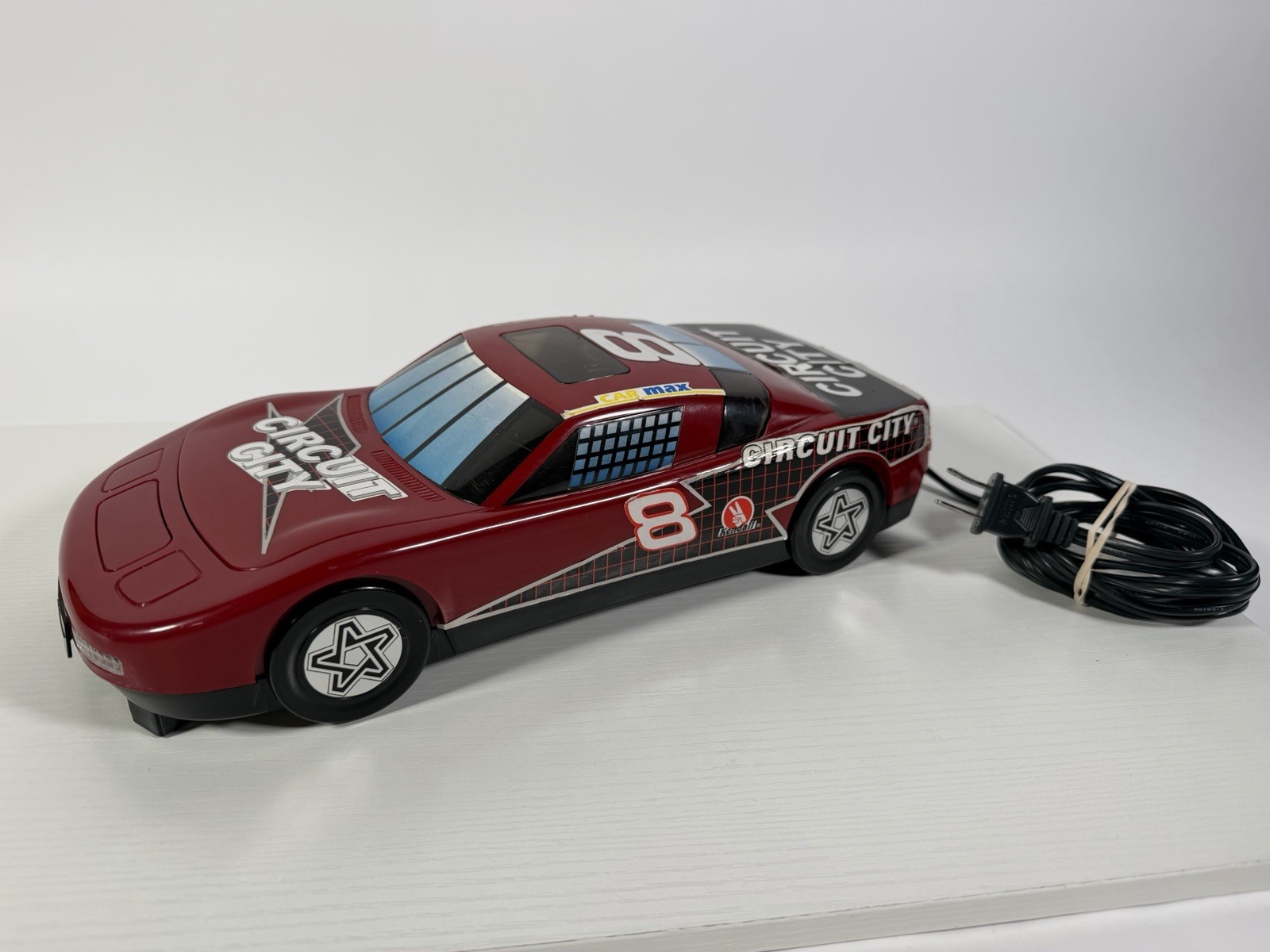 Zenith Circuit City NASCAR VHS Tape Rewinder Race Car #8 - LIGHTS WORK - RARE✅
